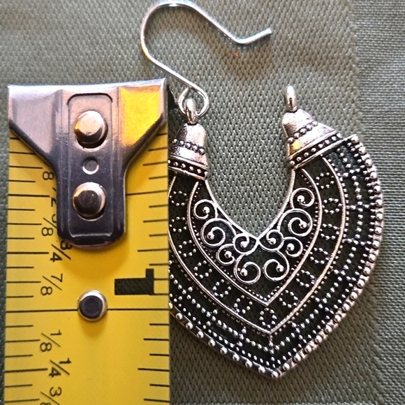 Southwestern Earring 6 pairs Set - Turquoise Inlaid Studs & Dangles - Picture 6 of 6